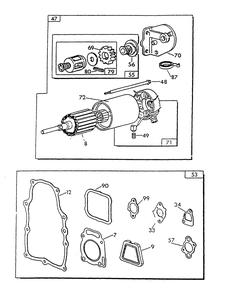 Engine Common Parts 3 Diagram and Parts List for 9600-0  Generac Generator