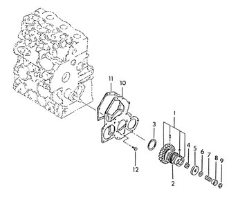 Oil Pump Components Diagram and Parts List for 9319-0  Generac Generator