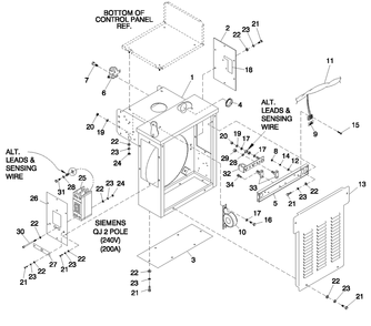 Connection Box Diagram and Parts List for 0047481 (3768061 - 3813080)(2003) Generac Generator