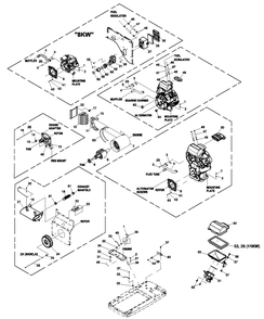 Diagram Diagram and Parts List for 0062660 (8691208 - 8691243)(2014) Generac Generator