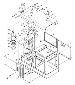 Alternator Exterior Panels Diagram and Parts List for 1010-B  Generac Welder