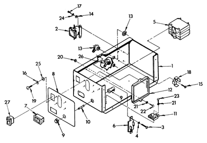 Control Panel Diagram and Parts List for 9008-6  Generac Generator