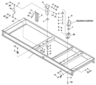 Mounting Base 5.4l Gb C5 Diagram and Parts List for QT08054AVSN (4368776 - 4508832)(2006) Generac Generator
