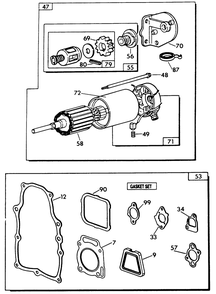 Engine Parts (Part 2) Diagram and Parts List for 9008-4  Generac Generator