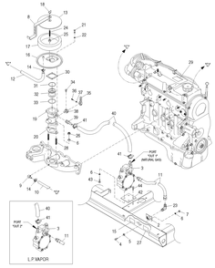 Engine Diagram and Parts List for 0047420 (3638011 - 3989689)(2004) Generac Generator