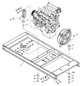 Mounting Base 3.0l 30kw C2 Cpl Diagram and Parts List for 0052190 (4340373 - 4340512)(2006) Generac Generator