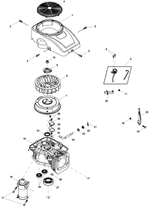 Part Location Diagram of 0H58410154 Generac Motor, Starter