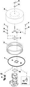 Ev Air Cleaner Diagram and Parts List for HT07068AVAX (8338617)(2013) Generac Generator