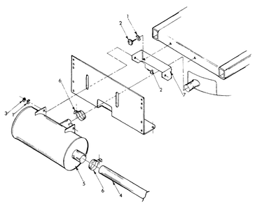 Part Location Diagram of 76508 Generac Exhaust Muffler Bracket