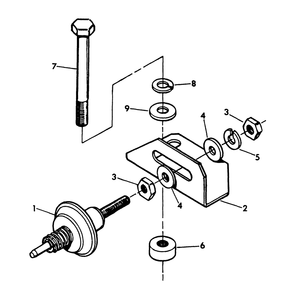 Mechanical Dashpot Diagram and Parts List for 9657-0  Generac Generator