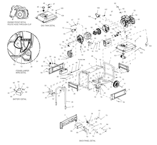 Part Location Diagram of 0J4876 Generac Bracket Mounting Muffler