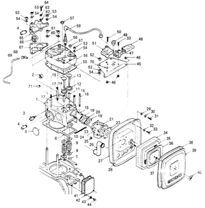Cylinder Housing Diagram and Parts List for 6980-0  Generac Generator