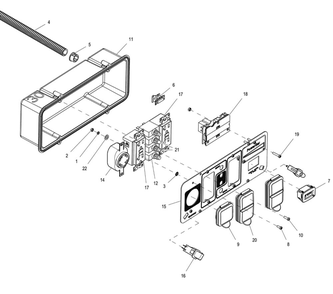 Control Panel Diagram and Parts List for 5797-0  Generac Generator