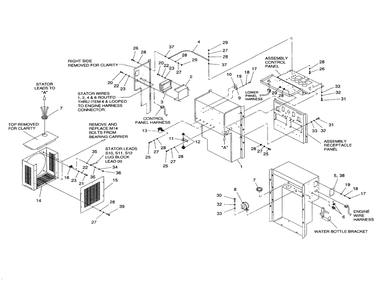 Part Location Diagram of 090515 Generac Cable Control Panel