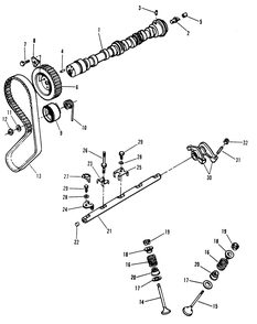 Camshaft And Valve Mechanism Diagram and Parts List for 9260-4  Generac Generator