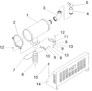 Muffler Diagram and Parts List for 0042840 (3197454)(2014) Generac Generator