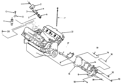 4.3 Liter Engine (Part 3) Diagram and Parts List for 9573-2  Generac Generator