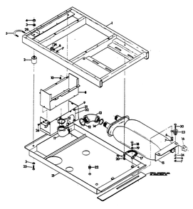 Mounting Base Diagram and Parts List for 6121-1  Generac Generator