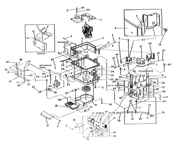 Gasoline Engine Sheet Metal Diagram and Parts List for 0941-1  Generac Generator
