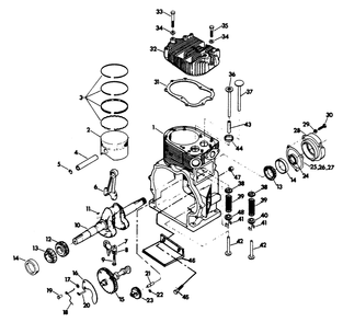 Part Location Diagram of 40367 Generac Valve Spring Seat (Exhaust)