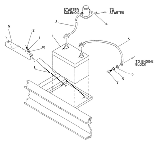 Battery Diagram and Parts List for 0756-0  Generac Generator