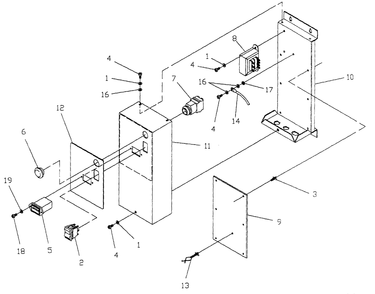Control Panel Diagram and Parts List for 0897-0  Generac Generator