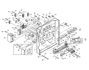 Front Of Control Panel Diagram and Parts List for 9134-2  Generac Generator