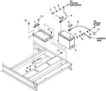 Battery C4 Diagram and Parts List for CT06030ANAN (1907V23210 - 4807V25565)(2007) Generac Generator