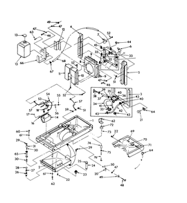 Mounting Base Diagram and Parts List for 9574-0  Generac Generator