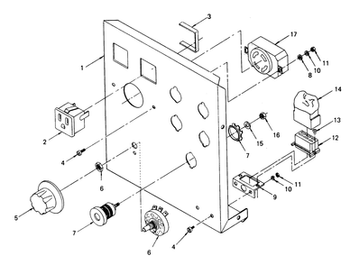 Panel Diagram and Parts List for 8435-1  Generac Welder