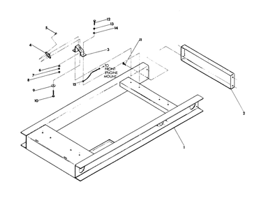 Mounting Base Diagram and Parts List for 9105-2  Generac Generator