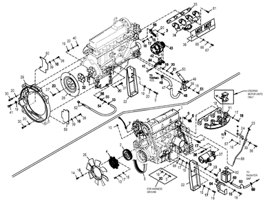 Engine Diagram and Parts List for 0050990 (1305V02725 - 3205V03307)(2014) Generac Generator
