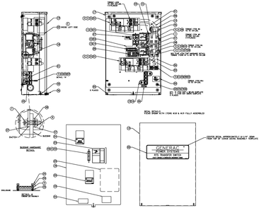 Ev Xfrsw 200a 3r Sd Diagram and Parts List for 0054010 (4851109 - 4893811)(2007) Generac Generator