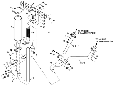 Ev Exh Open Set 4.2l G3 Tele Diagram and Parts List for 0057091 (5304977)(2009) Generac Generator