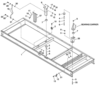 Mounting Base Diagram and Parts List for QT10068ANSNA (4526619 - 4800353)(2007) Generac Generator