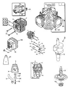 V-Twin Engine Parts (Part 1) Diagram and Parts List for 9208-0  Generac Generator