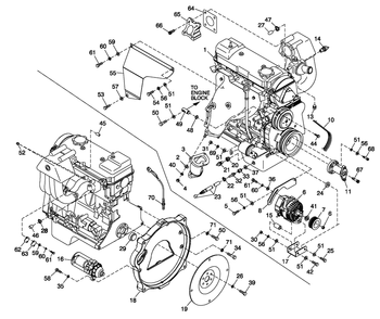 Engine Common Parts Diagram and Parts List for 0052600 (4362767 - 4399223)(2006) Generac Generator