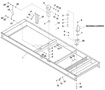 Mounting Base (100 And 130kw) Diagram and Parts List for CT13068GNSN (2808V28689)(2008) Generac Generator