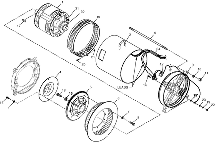Part Location Diagram of 0E5093A Generac Rotor 390 30kw 1p Direct Hsb