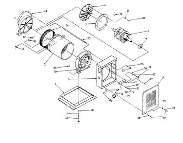 Generator (Part 1) Diagram and Parts List for 9665-0  Generac Generator
