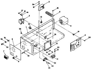 Control Panel Diagram and Parts List for 9067-1  Generac Generator