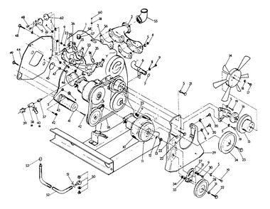 Engine Common Parts Diagram and Parts List for 9105-2  Generac Generator