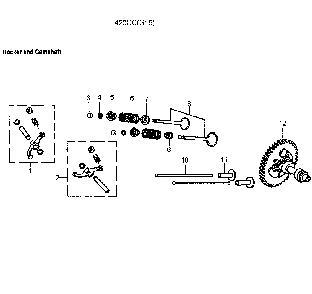 Camshaft Diagram and Parts List for GP7500E-5943-5  Generac Generator