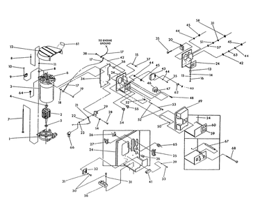 Alternator And Panel Diagram and Parts List for 9592-3  Generac Generator