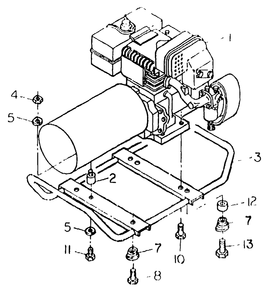 Cradle No. 68722-A Diagram and Parts List for R4002 (8905-0)(8905-0) Generac Generator
