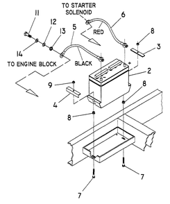 Battery Diagram and Parts List for 0915-3  Generac Generator
