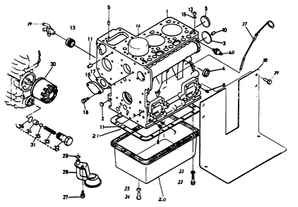 Engine Diagram and Parts List for 1008-D  Generac Welder