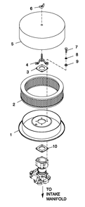 Air Cleaner 3.9l Chrysler - C2 Diagram and Parts List for 0052230 (4332300 - 4332311)(2005) Generac Generator