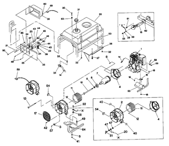 Generator Diagram and Parts List for SVP5000 (9719-3)(9719-3) Generac Generator