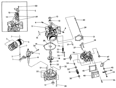 Long Block Diagram and Parts List for 0803-2  Generac Generator